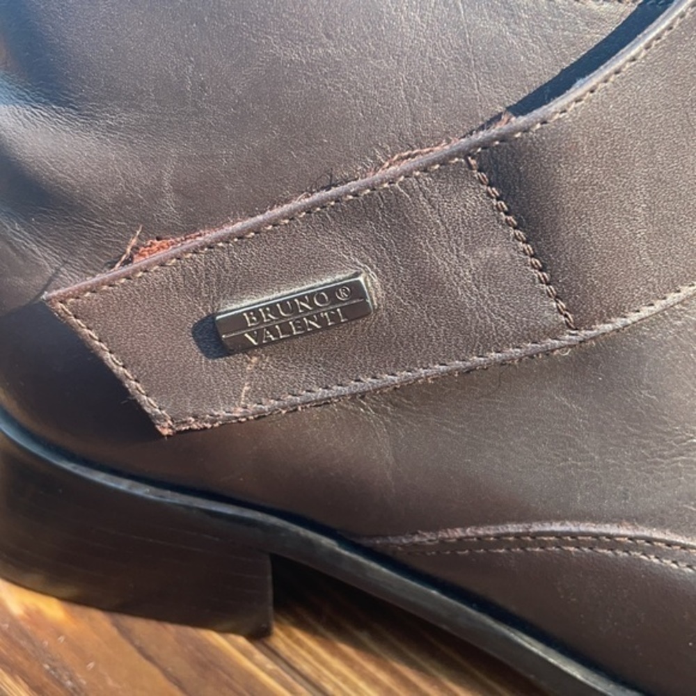 NWT Bruno Valenti shoes size 5.5 brown leather booties - Picture 2 of 8
